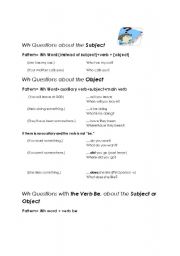 English worksheet: Overhead on Wh-Questions
