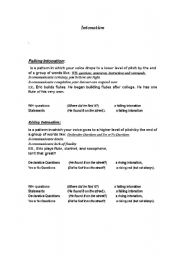 English Worksheet: Intonation