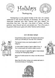 English Worksheet: Thanksgiving