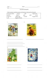 English Worksheet: Jack and the Beanstalk part 1