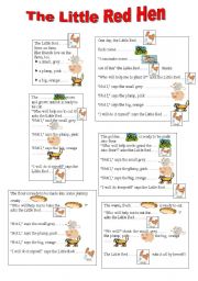 English Worksheet: THE LITTLE RED HEN 