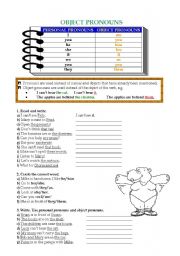 English Worksheet: Object pronouns