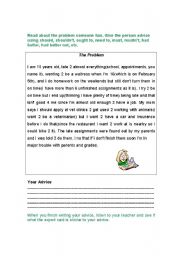 English worksheet: Giving Advice