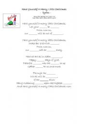 English Worksheet: Famous Christmas Carols: Have yourself a merry little Christmas