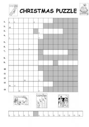 English Worksheet: Christmas puzzle