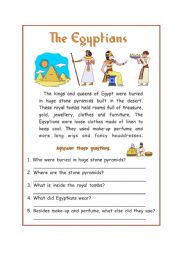 Reading Comprehension The Egyptians