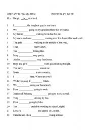 English Worksheet: Fill in present tense of 
