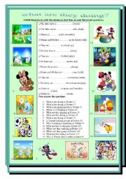 English Worksheet: Present continuous tense