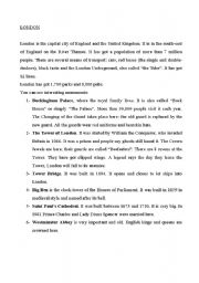 English Worksheet: London