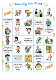 English Worksheet: Verbs Board Game 