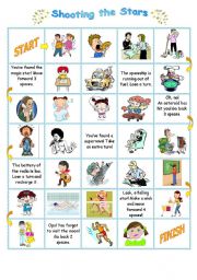 English Worksheet: Verbs Board Game 