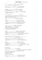 English worksheet: TOMs DINER by Suzanne Vega 