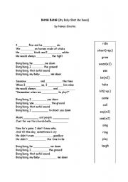 English Worksheet: BANG BANG by Nancy Sinatra  