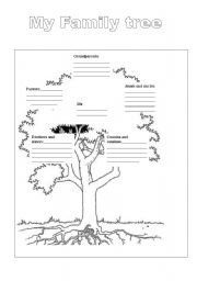 English Worksheet: Family tree