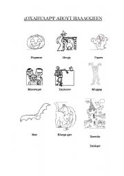 English worksheet: vocabulary of halloween