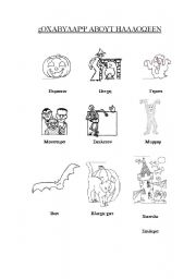 English Worksheet: vocabulary of halloween