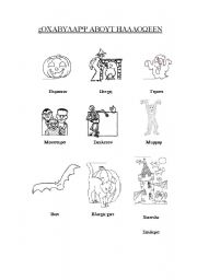 English Worksheet: vocabulary of halloween