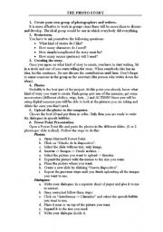 English worksheet: The Photostory