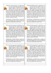 English Worksheet: thanksgiving - cut it and hand it out to your ss to stick on their notebooks