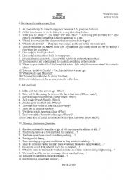 English Worksheet: TENSES OF THE Active Voice