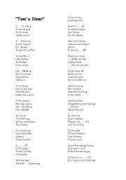 English worksheet: song for teaching present cont.