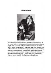 English Worksheet: Oscare Wilde