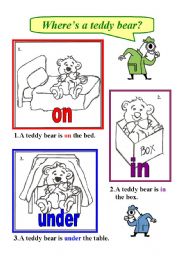 English Worksheet: Wheres a teddy bear?