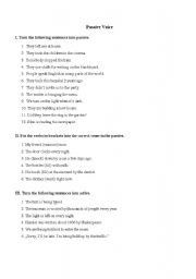 English Worksheet: Passive voice