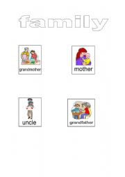 English worksheet: the family