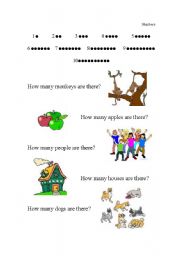 English worksheet: numbers