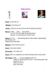 English Worksheet:  Giving directions