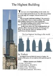 English Worksheet: the highest building