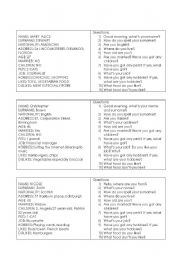 English Worksheet: Role play cards 