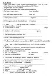 English Worksheet: grramer revision