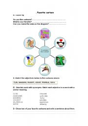 English Worksheet: What is your favorite cartoon?