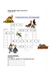 Thanksgiving. Pair Crossword