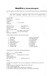 English Worksheet: Song 