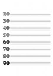 English Worksheet: number
