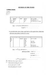 English worksheet: Worksheet : Simple present - theory