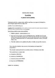 English worksheet: Creativity 