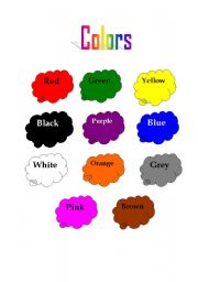 English worksheet: colors