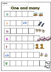 English Worksheet: One and Many