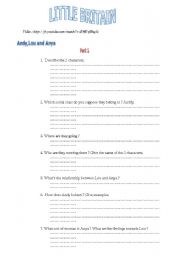 English worksheet: little britain: Andy meets Anya