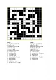 English Worksheet: irregular verbs crossword