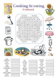 English Worksheet: COOKING & EATING