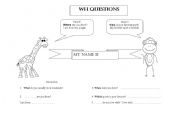 English Worksheet: wh questions