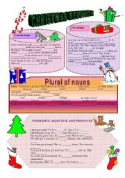 English Worksheet: CHRISTMAS REVISON