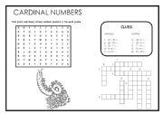 English Worksheet: CARDINAL NUMBERS