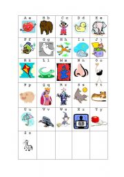 English Worksheet: Alphabet chart