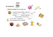 English worksheet: My breakfast